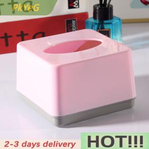 PkYeG Commercial Grade Square Plastic Tissue Box Home Restaurant Living Room Drawer Type Can Print Logo Easy To Assemble Tissue Box
