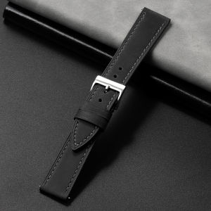 LANGLEY Watch Band Vintage Embossed Bracelet Leather Cowhide Straps Universal Strap  Accessories Leather Watchband 18mm 19mm 20mm 21mm 22mm