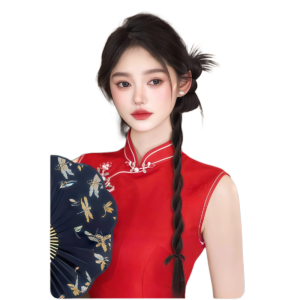 SMVU โบว์ชิญง วิกผมทรงดอกไม้ ชุดชั้นในแบบถักสำหรับชกมวย ซินเธติก แฮร์พีซหางม้า แฟชั่น ธรรมชาติ วิกผมเปียบิด ผู้หญิง