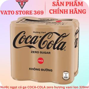 Nước ngọt có ga COCACOLA zero không đường hương vani lon 320ml