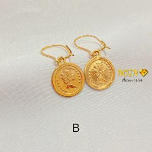 Anting Wanita Koin Juntai Lapis Emas Xuping Aksesoris Fashion
