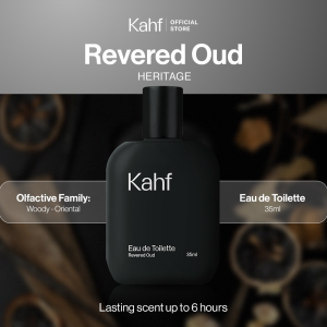 Kahf Revered Oud Eau De Toilette 35 ml Long-Lasting Fragrance (EDT) - Perfume Scent (Oud and Amber Scent)