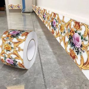 WISHAHA 5/10 Meter Wall Base Thickened Self Adhesive Wall Sticker Fashion Soft Skirting Line Living Room