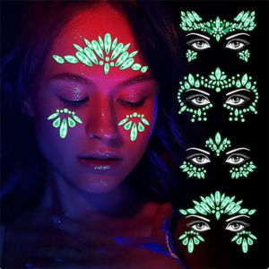New 3D Glowing Rhinestone Face Sticker Face Gems Jewels Stickers Diamonds Bright Stickers for The Face Festivals Accessories h260610