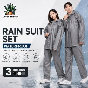 Waterproof Raincoat Rain Pants Set Eva Material Hooded Lightweight Outdoor Travel Motorcycle Commuting