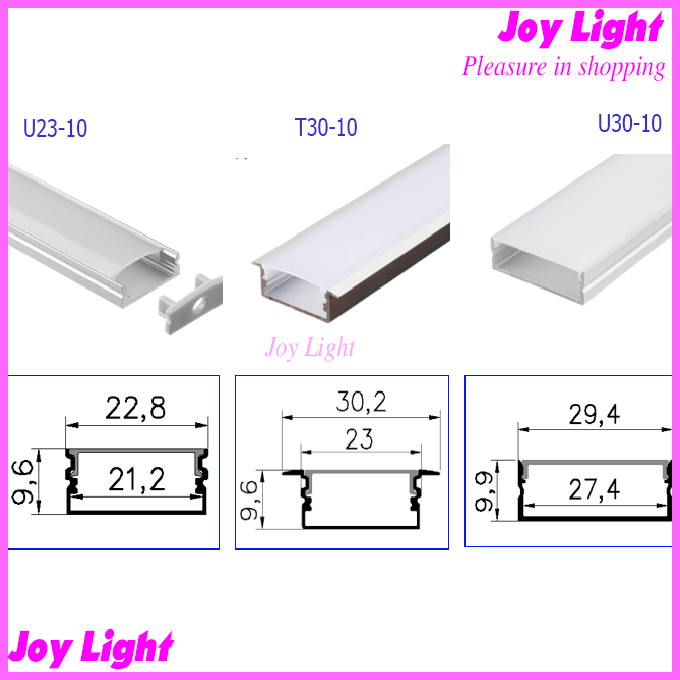 1m 3m thanh nhôm đèn LED U23-10, U30-10, T30-10, thanh nhôm định hình ...