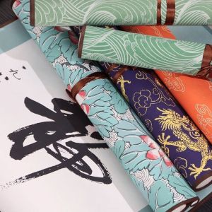 XUANY ของขวัญทำเอง ม้วนกระดาษข้าวโบราณ กระดาษวาดรูประบายสี สไตล์จีนจีน เลื่อนการติดตั้งภาพวาดการประดิษฐ์ตัวอักษร ของเก่าแบบโบราณ มือรีด ม้วนเปล่าสำหรับแขวน ตกแต่งบ้านสำนักงาน