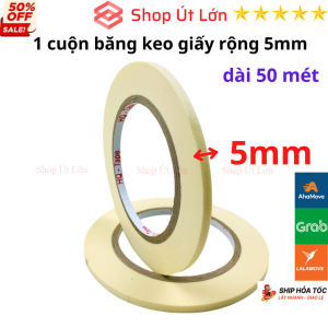 1 Cuộn băng keo giấy rộng 5mm dài 50 mét lõi giấy 3mm - Shop Út Lớn