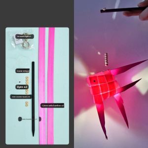 YUCHEN Hand-Woven Handmade Goldfish Lantern Glow Crafts Portable Koi Lantern DIY Material Package DIY Mid-autumn Festival LED Light Mid-Autumn Festival