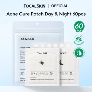 Focalskin Acne Cure Patch Pimple Spot Patch Sticker Jerawat Isi 60 Pcs (Day 30pcs & Night 30pcs)