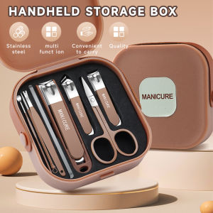 Anti-splash Nail Clipper Set Stainless Steel Nail Trimmer Manicure Beauty Tool Kit Nail Cutter Grooming Tool with Portable Case Facial Care Manicure Art Tool Kit Nail Care Tools