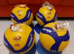 BOLA VOLY MIKASA V300W GLOSY - Bola Voly Empuk Ukuran 5 dengan Mode Press Kuat dan Bahan PU Impor (BONUS: DOP + JARING)