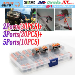 [Ready Stock] Universal Penyambung Kabel Paket PCT Sambungan Listrik Konektor Kawat Cepat Tahan Api Sambung Jepit Terminal Wago Jalur 2 3 5