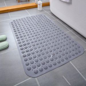 PVC Bath Mat Toilet Shower Non Slip Mat PVC Bathroom Mats Anti Slip Doormat Strong Suction 36*70cm