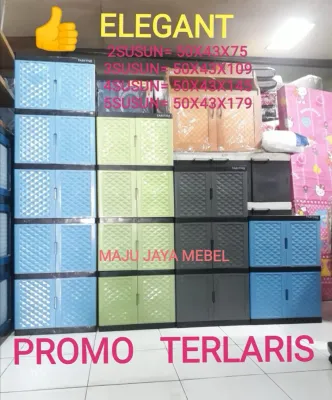 LEMARI PLASTIK TBITA MN ELEGANT 2 SUSUN - 5 SUSUN TERMURAH TERLARIS