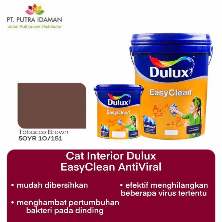 Cat Tembok Interior Dulux Easy Clean Anti Viral Tobacco Brown Yr