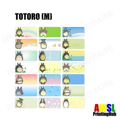 Name Stickers MEDIUM (90) Waterproof Stickers Cartoon Stickers Label Print with Chinese Malay or English Name