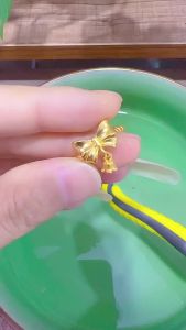 [ Premium Selection ] Long-lasting Color New Chinese Style Bowknot Imitation Ring Brass Jewelry Vietnamese Sand Gold Necklace for Women Summer High-end Feel