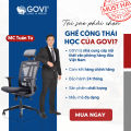 Ghế xoay văn phòng công thái học GOVI Ryan R09TD - Thiết kế tựa đầu điều chỉnh độ cao, tựa tay cố định, mâm ghế có ngả sau và khoá ngả. 