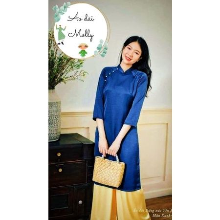 Sale_ áo dài dáng suông 2 tà vải lụa tây thi_có bigsize | Lazada.vn