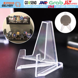 10pcs Acrylic Stands Mini Coin Display Stand Coin business card Rack Bahan Akrilik Plastik