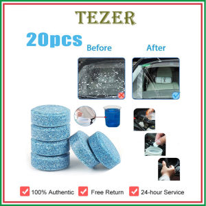 รถยนต์แข็งทำความสะอาดแท็บเล็ตแบบเม็ดฟู่รถปัดน้ำฝนแข็งแผ่นฟู่ความเข้มขนน้ำฝนหน้าต่างเม็ดฟู่กระจกทำความสะอาด 20ชิ้น 1ชิ้น = 4L น้ำ
