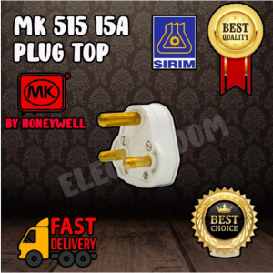 MK 515 15A Unfused Plug Top (SIRIM Approved)(White) 250V