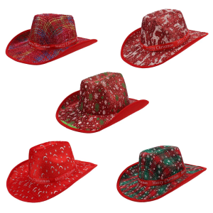 Foldable Festives Denims Hat Light weight For Christmas Event Family Gatherings Travel Convenience
