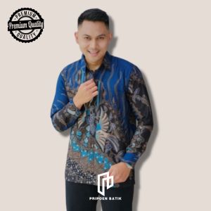 PRIPOEN BATIK Kemeja Batik Pria Lengan Panjang Baju Batik Pria Batik Pekalongan Kemeja Batik Modern Kemeja Kantor Pria