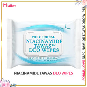 B1T1 Formulove Niacinamide Tawas Deo Wipes 30 Sheets Pampaputi Ng Kilikili Antibacterial Antiperspirant Moisturizing Deodorant UA Deonat Moisturizer Niacinamide Dark Spot Body Sweat Odor Eliminator Armpit Underarm Feet Germ Protection For Men & Women