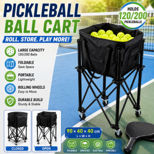 Collapsible Pickleball Cart Portable Large Capacity Foldable Ball for Pickleball Daily Training