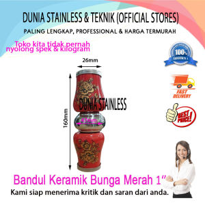 Bandul Keramik Bunga Merah 1"