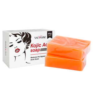 Hailicare 2Pcs Kojic Acid Handmade Soap Facial Glow Natural Mild Deep Cleaning Even Skin Tone Skin Lightening Soap Oil Control Moisturizing Skin Care 65g x2