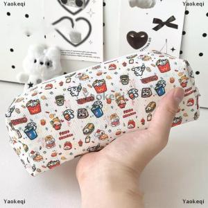 [COD] Yaokeqi Cute Burger Dog Printed Pencil Case Large Capacity Portable Storage Bag Stationery Makeup Bag Gifts