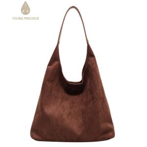 Elegant Womens Suede Crossbody Bag with Large Capacity and Classic Design for Daily Wear