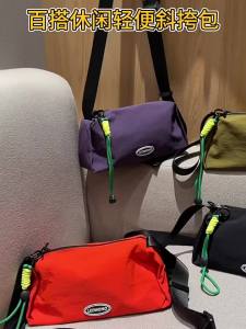 Crossbody Bag Portable Lightweight Cycling Simple Nylon Water Repellent Casual Fashion Sports Sling Durable Design