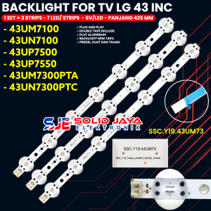BACKLIGHT TV LED LG 43 INC 43UN7100 43UM7100 43UM7300 43UP7500 43UP7550 43UM7300PTA 43UN7300PTC 7K