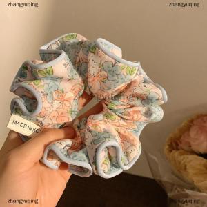 [COD] zhangyuqing Korean Fashion Floral Scrunchies Women Girls Elastic Hair Rubber Band Accessories Tie Hair Ring Rope Headdress Headwear