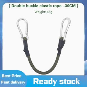 ZMONH🏃🏻♂️🏄🏻♂️ 30 60 90 120cm Carabiner Elastic Rope Outdoor Camping Luggage Strap Clothesline Stretch Durable Camping Equipment Multifunction