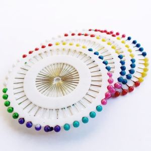Jarum Pentol Bulat anti karat isi 1 pack 480 pcs kemasan bulat / Jarum Pentul jilbab Hijab Warna