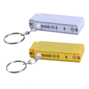 Multifunction Mini Folding Ruler Keychain 10 Fold Plastic Ruler Keychain Travel Friendly Ruler for Students & Professional