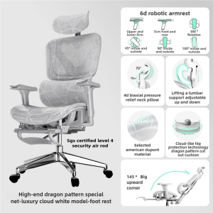 Foldable office Chair Family lightweight 3D chair with leg braces and flip armrests ergonomic office chair Gaming chair