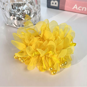 Ya zhou dài dễ thương Hoa tóc scrunchie cho trẻ em gái làm bằng tay hoa lưới hairband với điểm nhấn ngọc trai hoàn hảo cho công chúa kiểu tóc