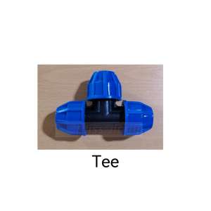 PE Connector/Compression Fittings Coupling/Elbow/Tee/Cap/Adapter for PE/PVC PIPE(Blue/Black)