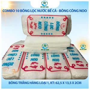 miếng Bông Lọc Nước Bể Cá Combo 5 và 10 - Bông công noo kt: 63 x 135 x 2cm - Vật Liệu Lọc Bể cá