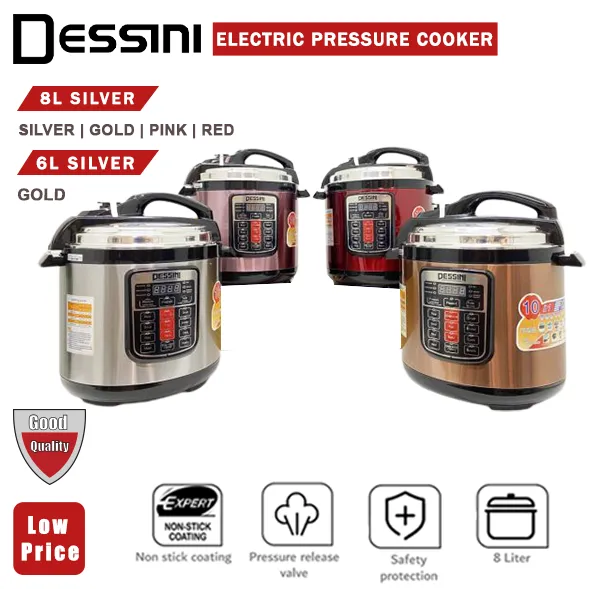 DESSINI 6L / 8L Electric Pressure Cooker Rice Cooker Presure ...