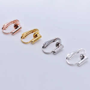 2 miếng Clip-on Kẹp Bông tai chuyển đổi thành phần phát hiện cho tai không xỏ làm đồ trang sức hồng vàng vàng bạc