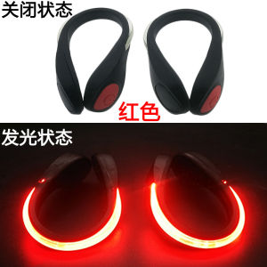 1 Pair LED Shoe Clip Lights Luminous Heel Clips Glow In The Dark Safety Warning Lamp For Night Running Walking Cycling Weather Resistant Sports Gear Shoe Accessories