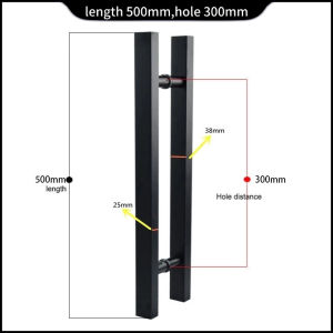 Glass door handlestainless steel thickened square tube handle stainless steel sliding door handle