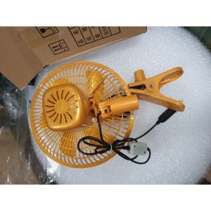 quạt cặp cắm tẩu có chức năng xoay 12v 24v lồng 28cm mát êm quạt ô tô vàng loại lô gô hình cậu bé giữa quạt hàng chất lượng